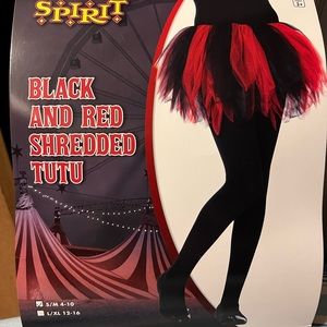 Black and red shredded Tutu